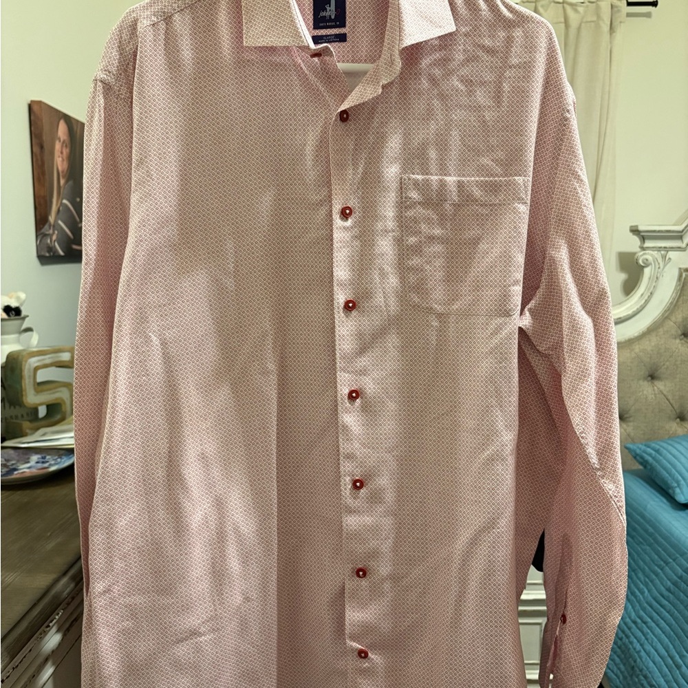 johnnie-O Light Pink Casual Button Down Shirt
